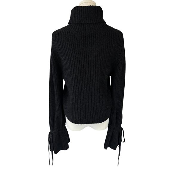 A.L.C ALC Emilie Wool Bell Sleeve Sweater Charcoal Black Size Large - Picture 6 of 10